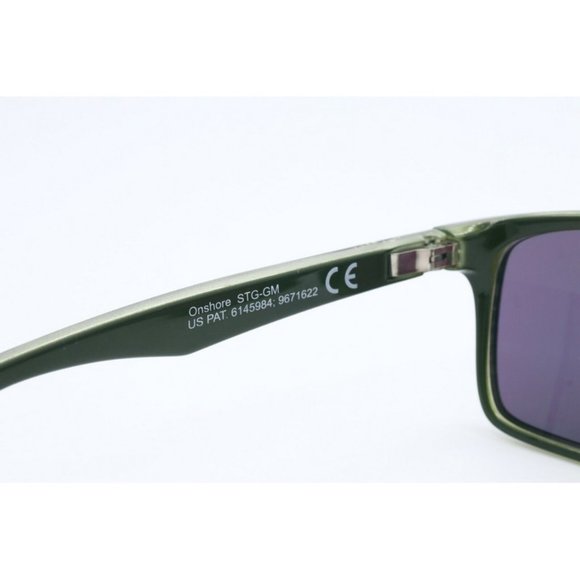 Maui Jim Onshore MJ798-15C Olive Stripe Fade Sunglasses Green Polarized Lens (B)